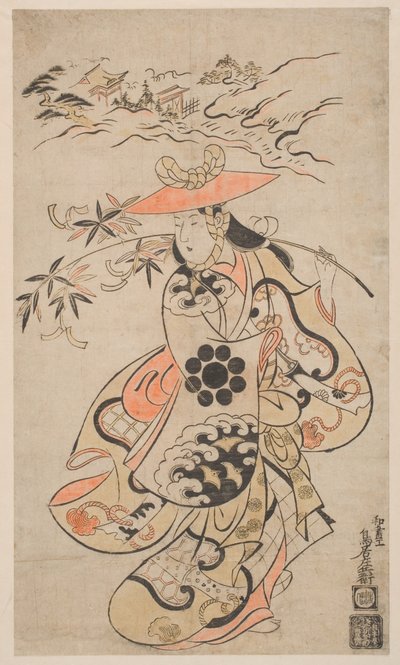 Sawamura Kodenji as Tsuyu-no-Mae, 1698 by Torii Kiyonobu I Torii Kiyonobu I